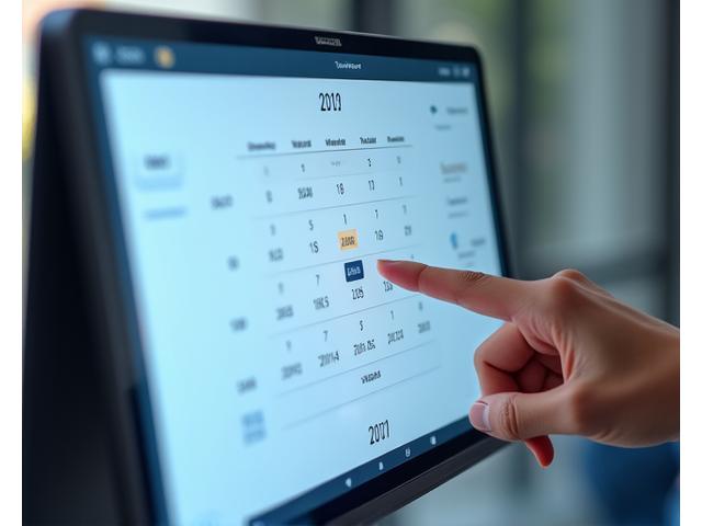 En elegant digital kalendergrensesnitt som viser tilgjengelige tidsluker for booking av konsultasjoner, med fokus på enkelhet og brukervennlighet.